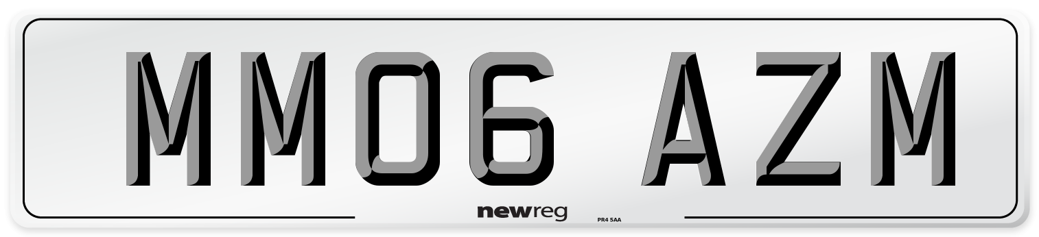 MM06 AZM Number Plate from New Reg